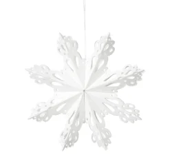 Adorno navideño Snowflake White, Ø15 cm