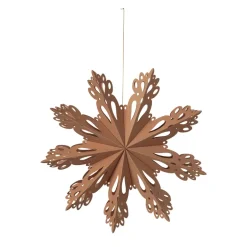Adorno navideño Snowflake Indian tan, Ø30 cm