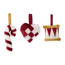 Adorno Velua 3 piezas, Rojo