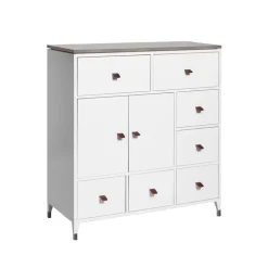 Aparador Abisko, Blanco, encimera de hormigón