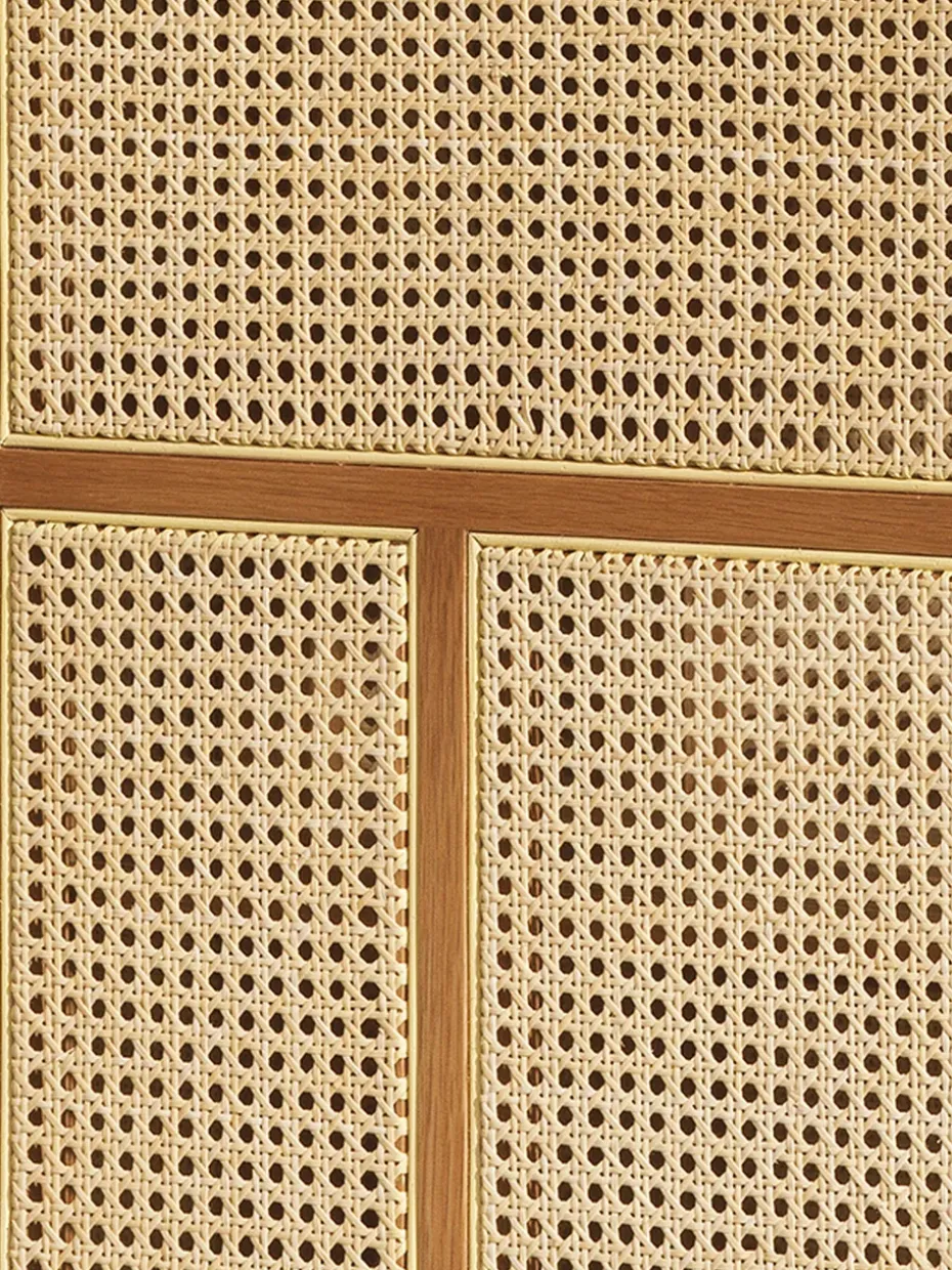 Aparador Air low, Roble, ratán