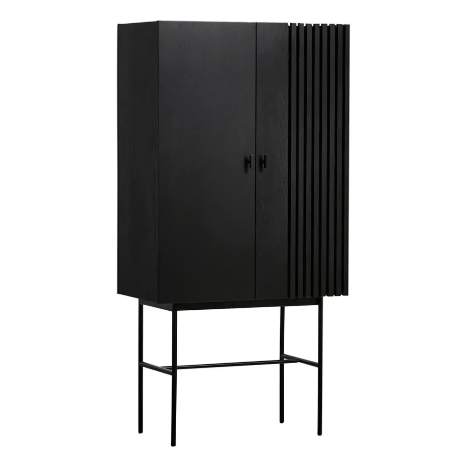Aparador Array 80 cm, Roble pintado de negro