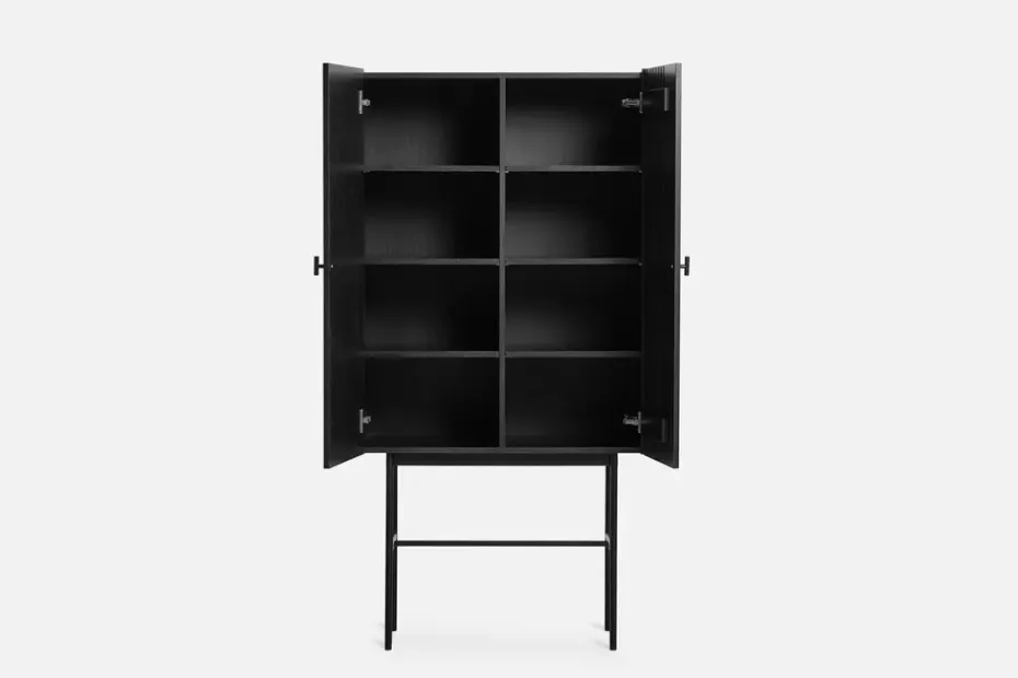 Aparador Array 80 cm, Roble pintado de negro