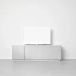 Aparador Beam, Lacado blanco, base blanca