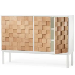 Aparador Collect 2016 bajo, roble aceitado blanco-blanco