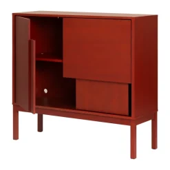 Aparador Layer, Rojo, 120x110, con patas