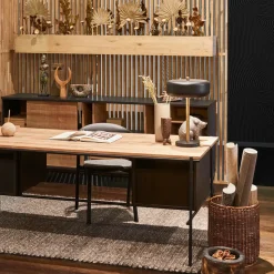 Aparador Oscar, Teca 2 puertas correderas 3 cajones