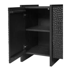 Aparador Scarni, Fresno teñido oscuro, 163x50x74 cm