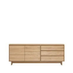 Aparador Wave, Roble aceitado 2 puertas 3 cajones