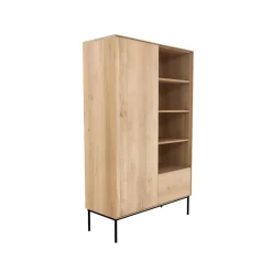 Armario Blackbird, Roble encerado - metal negro