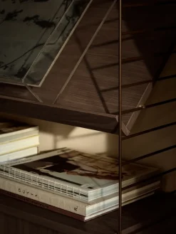 Armario con puerta abatible String, Roble oscuro, 78×30 cm