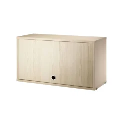 Armario con puerta abatible String, Fresno, 78x30 cm