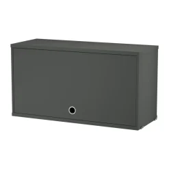 Armario con puerta abatible String, Gris oscuro, 78x30 cm
