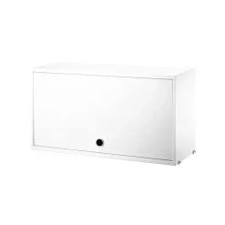 Armario con puerta abatible String, Blanco, 78x30 cm