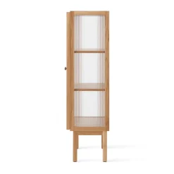 Armario con puertas de vidrio Curiosity 143 cm, Oak