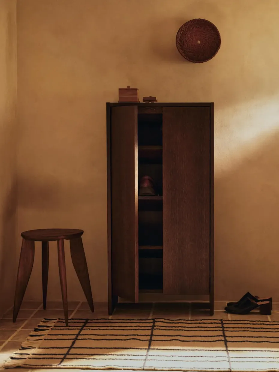 Armario Parcel , Dark stained oak, 55x30x110 cm