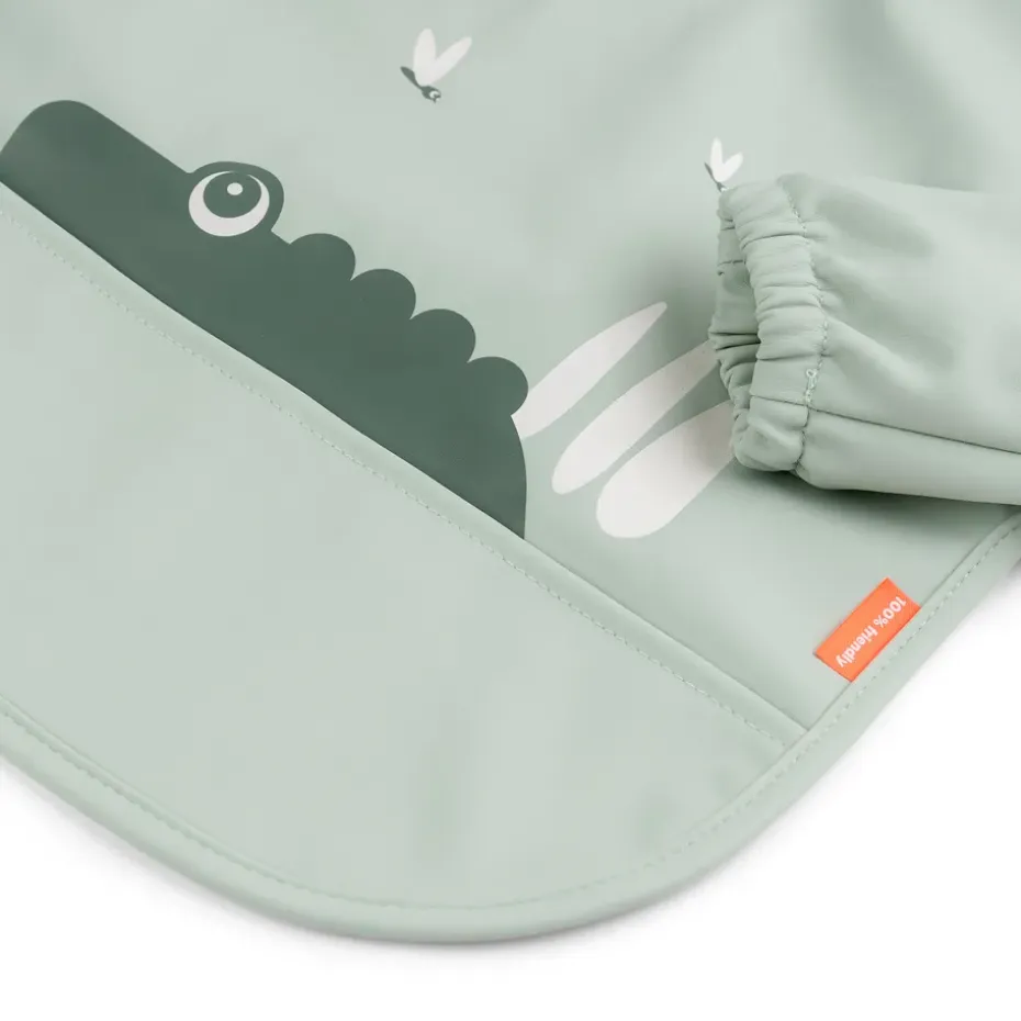 Babero con mangas Croco, Green