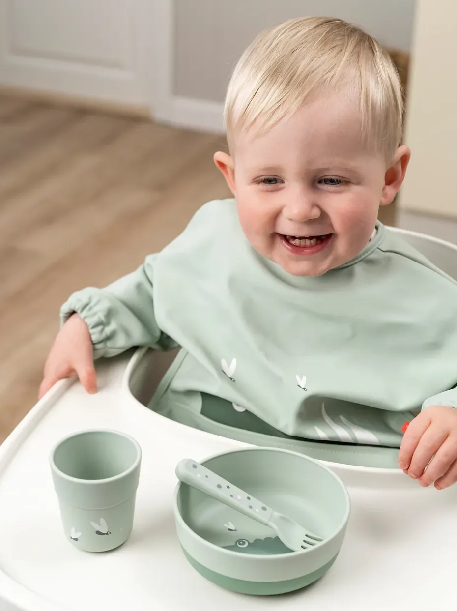 Babero con mangas Croco, Green