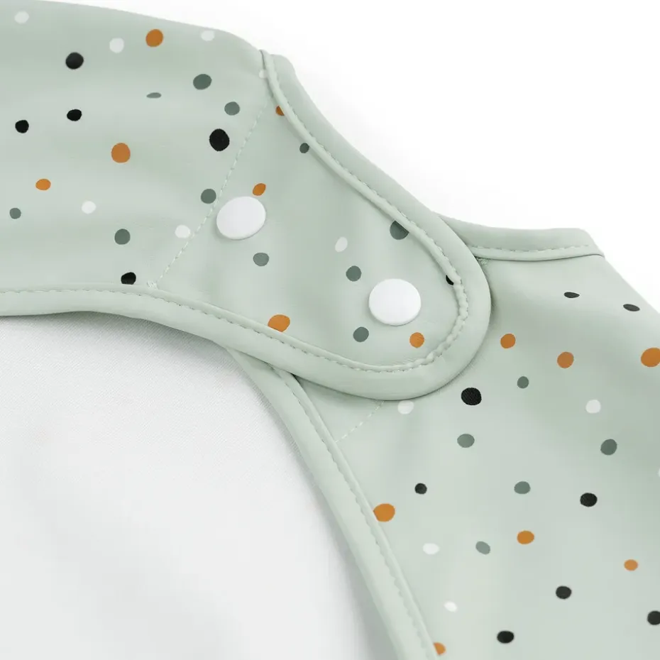 Babero con mangas Happy Dots, Green