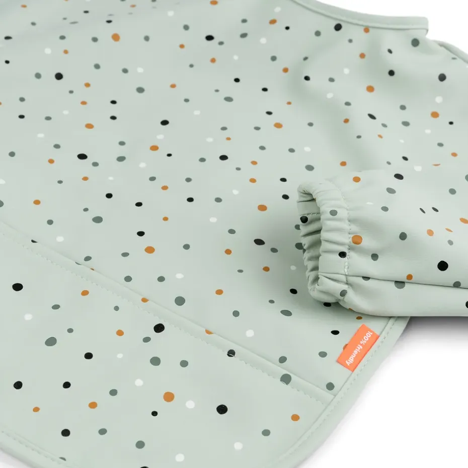 Babero con mangas Happy Dots, Green