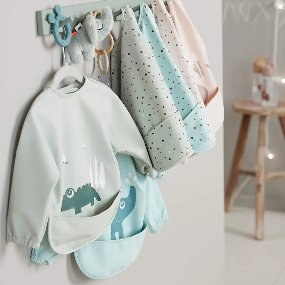 Babero con mangas Happy Dots, Green