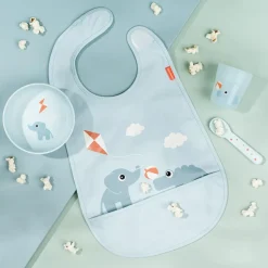 Babero con velcro Playground, Blue