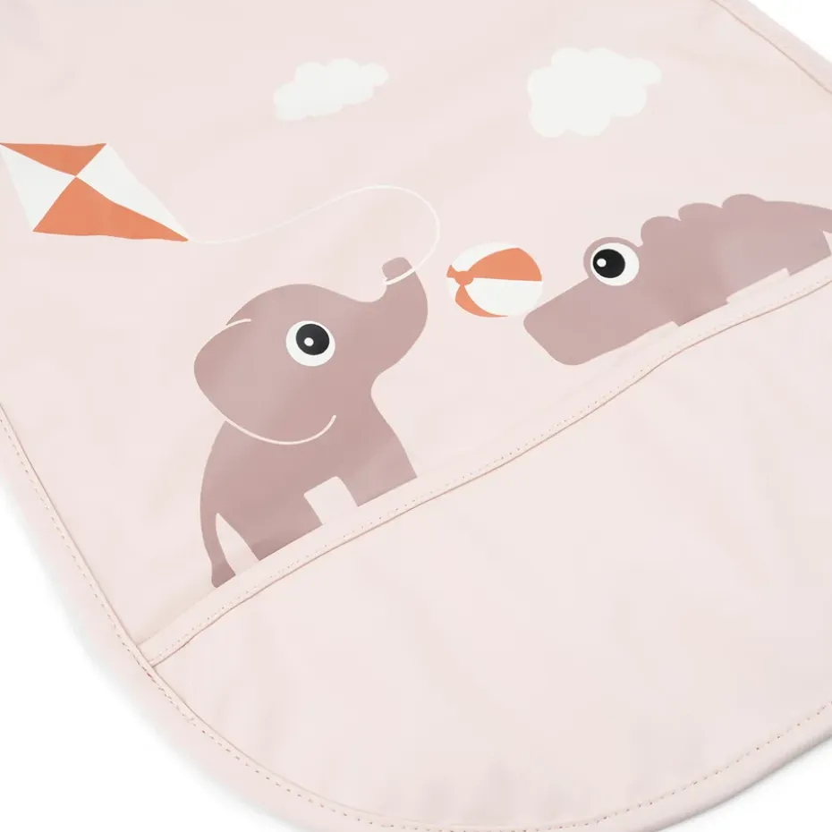 Babero con velcro Playground, Powder