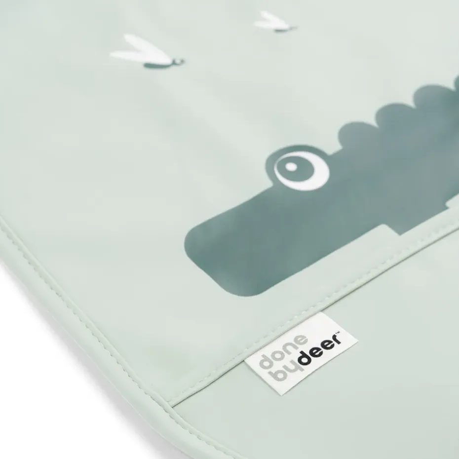 Baberos con velcro Croco 2-pack, Green