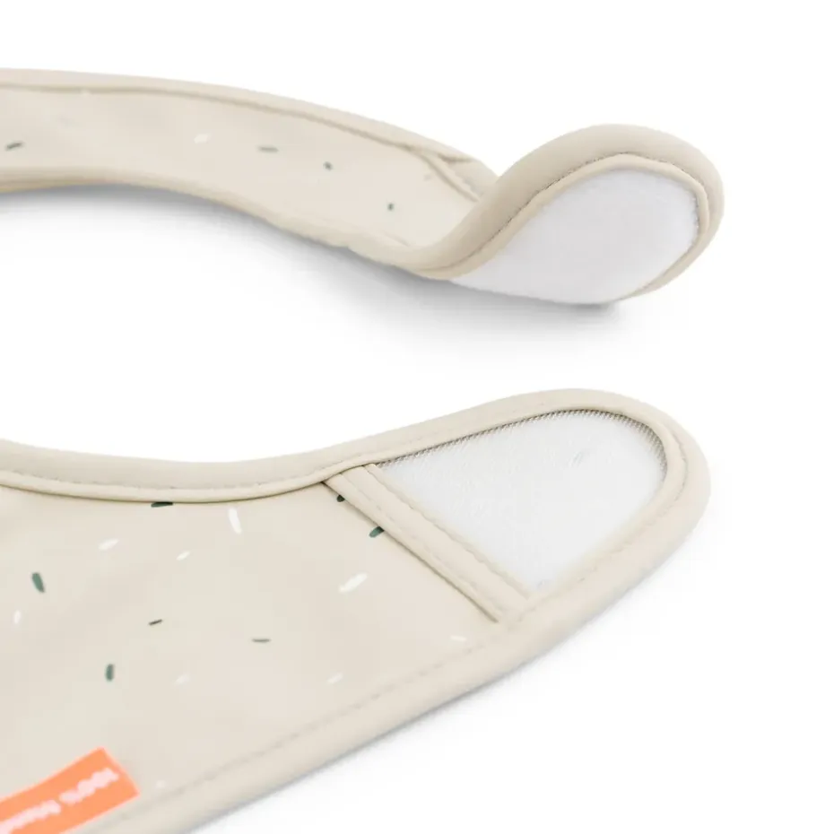 Baberos con velcro Lalee 2-pack, Sand