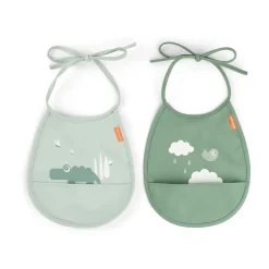 Baberos Croco Tiny, 2-pack, Green