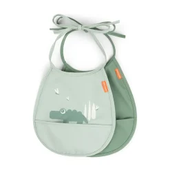 Baberos Croco Tiny, 2-pack, Green