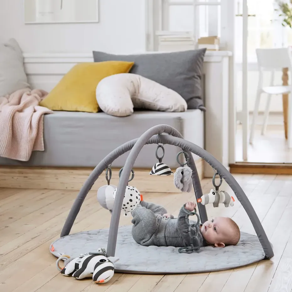 Babygym Deer Friends Ø90 cm, Grey