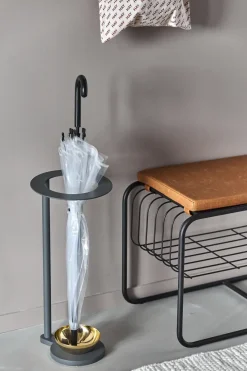 Banco/estante zapatero Nod 80x36x42 cm, Black