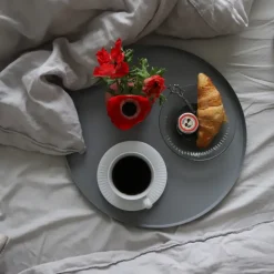 Bandeja Cooee redonda, 40 cm, gris