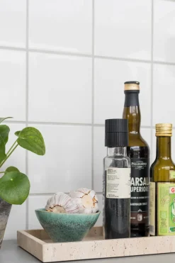 Bandeja de decoración Travertine 16x31 cm, Linen