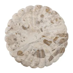 Bandeja de mármol Marlie Ø22,5 cm, Natural