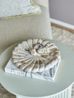 Bandeja de mármol Marlie Ø22,5 cm, Natural