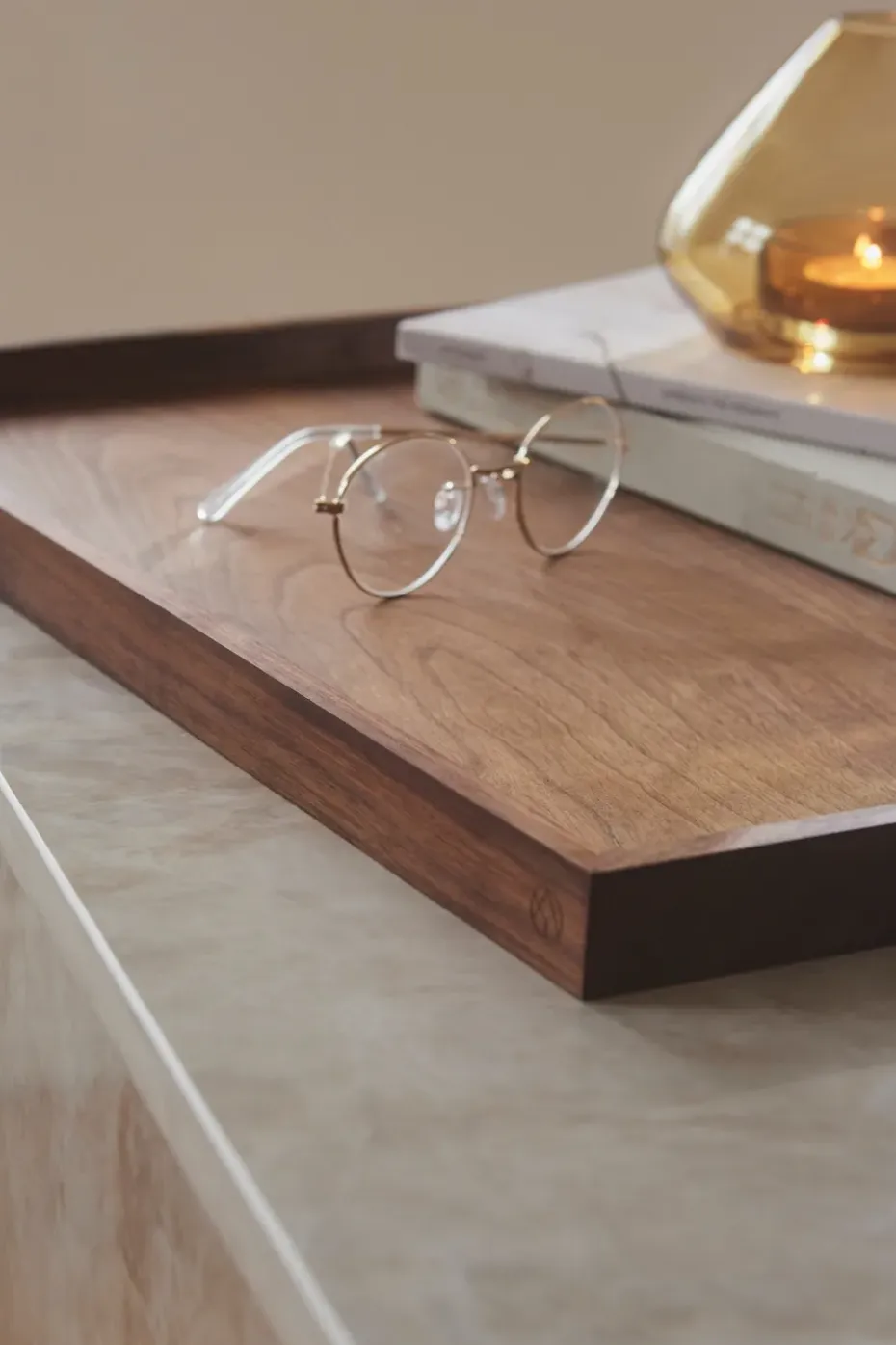 Bandeja de nogal Unity square, Extra grande