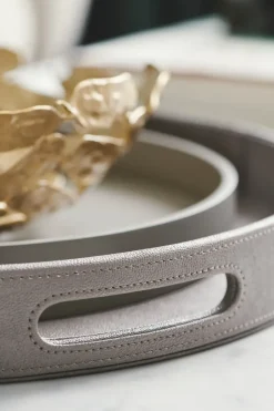 Bandeja decorativa lacada Matt Ø30x4 cm, Fawn