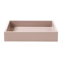 Bandeja decorativa lacada Lux 19x19x3,5 cm, Powder rose