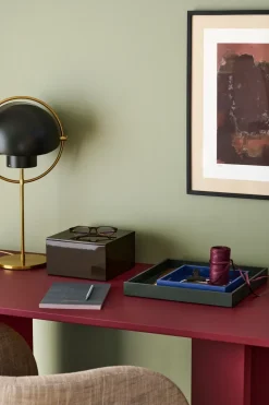 Bandeja decorativa lacada Lux 19x19x3,5 cm, Ultramarin