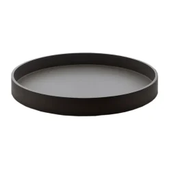 Bandeja decorativa lacada Matt Ø30x4 cm, Negro