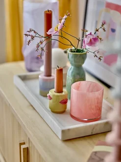 Bandeja decorativa Majsa 18x38 cm, White marble