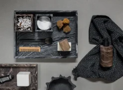 Bandeja decorativa Marble large 30x40 cm, Black-grey