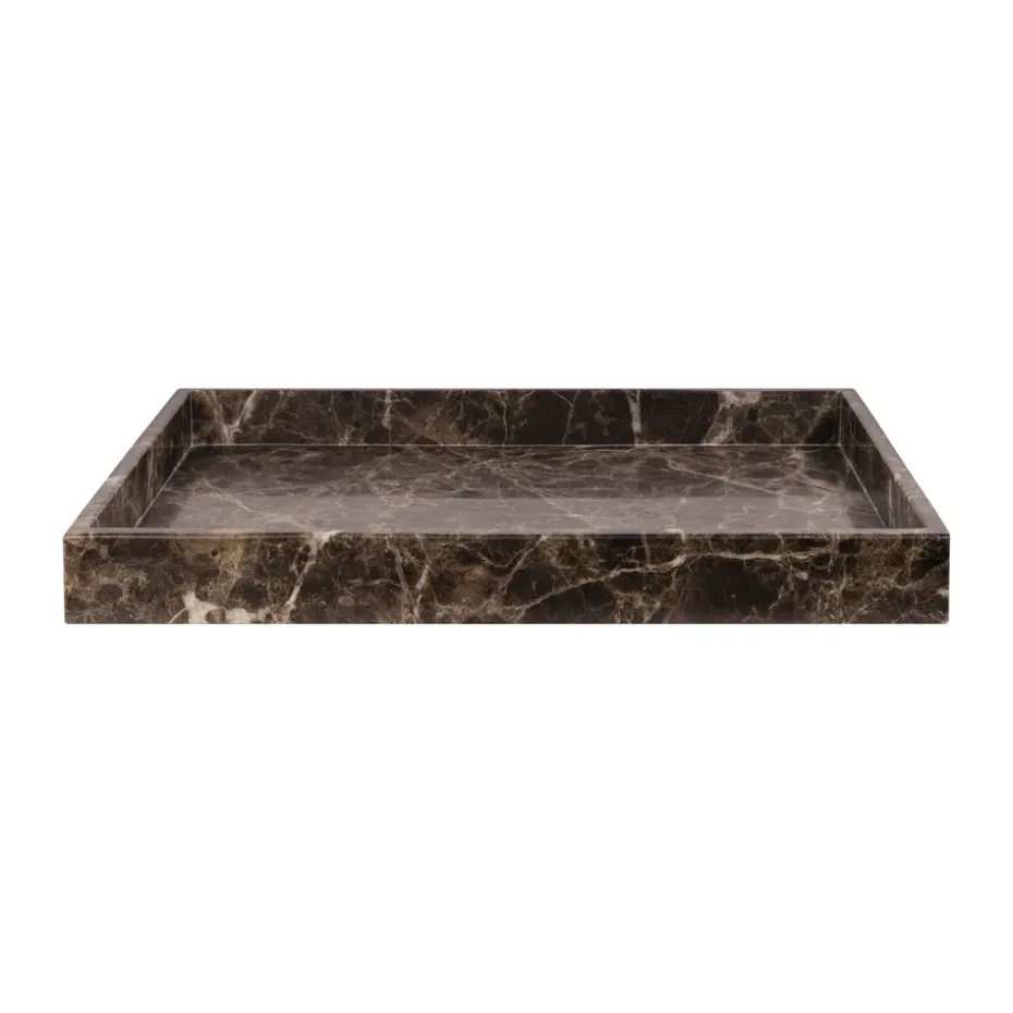 Bandeja decorativa Marble large 30x40 cm, Brown