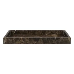 Bandeja decorativa Marble 16x31 cm, Marrón