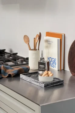 Bandeja decorativa Marble 16x31 cm, Negro-gris