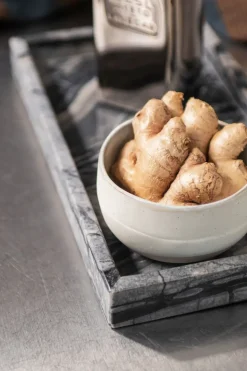 Bandeja decorativa Marble 16x31 cm, Negro-gris