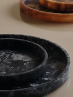 Bandeja decorativa Mist Ø20 cm, Charcoal