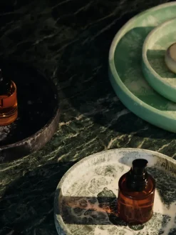 Bandeja decorativa Mist Ø20 cm, Emerald-off-white